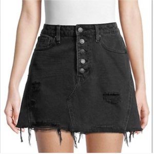 We The Free Denim A-line Skirt In Black Size 25